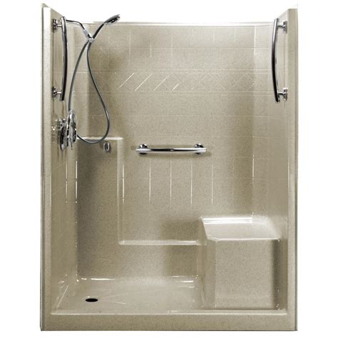 The wall height of most showers is 96 inches. . Home depot walk in shower with seat